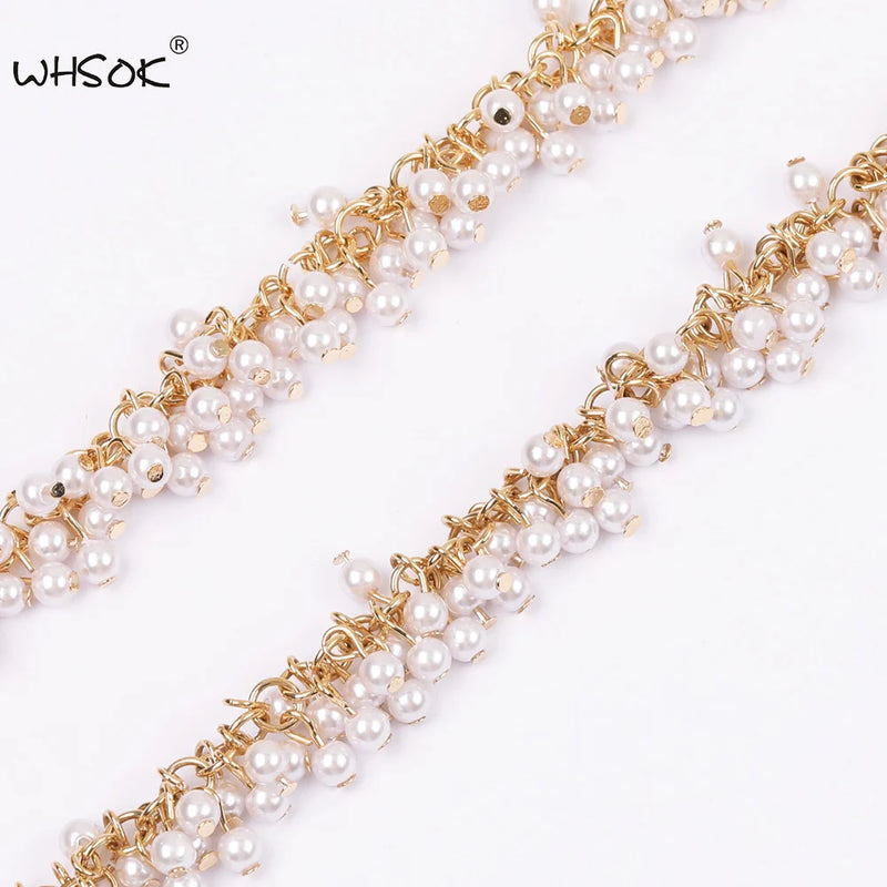 Pearl Necklace Chain/Gold Plated/1M/Lot