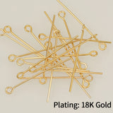 Copper Metal Eye Pins Findings for Jewelry Making