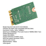 WI-FI 6E Bluetooth 5.2 AX210 Dual Band 3000Mbps M.2 Wireless Card