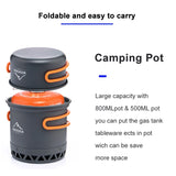 WIDESEA Camping Cookware Outdoor Cooking Set Tableware Rapid Heating Camping Pot