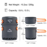 WIDESEA Camping Cookware Outdoor Cooking Set Tableware Rapid Heating Camping Pot