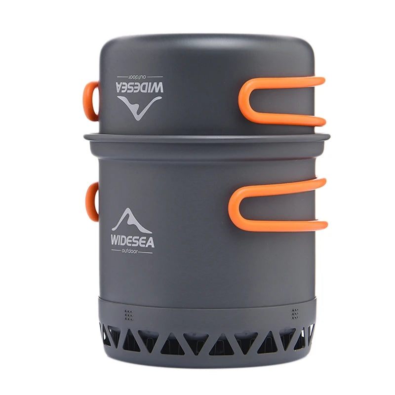 WIDESEA Camping Cookware Outdoor Cooking Set Tableware Rapid Heating Camping Pot