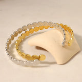 WILD & 18K Plated Corroded Texture Stainless Steel Cuff Bracelet for Women
