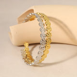 WILD & 18K Plated Corroded Texture Stainless Steel Cuff Bracelet for Women