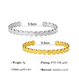 WILD & 18K Plated Corroded Texture Stainless Steel Cuff Bracelet for Women