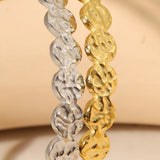 WILD & 18K Plated Corroded Texture Stainless Steel Cuff Bracelet for Women