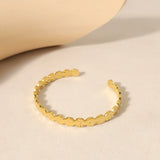 WILD & 18K Plated Corroded Texture Stainless Steel Cuff Bracelet for Women
