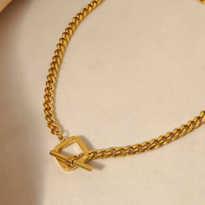 Punk OT Buckle Stainless Steel Choker Necklace