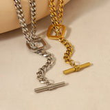 Punk OT Buckle Stainless Steel Choker Necklace