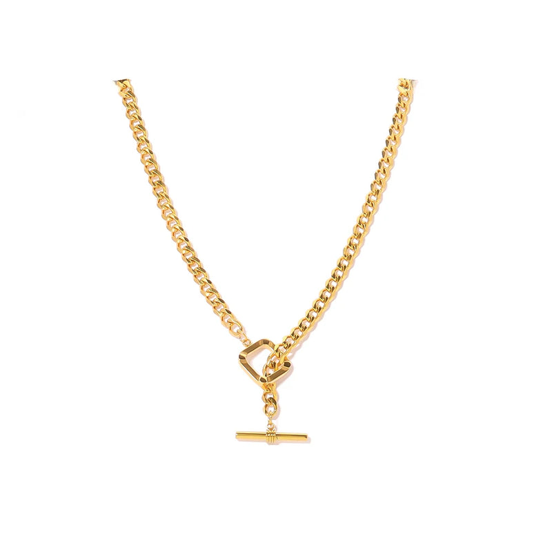 Punk OT Buckle Stainless Steel Choker Necklace
