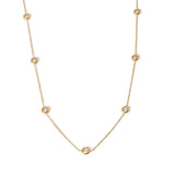 Stainless Steel Zircon Charm Necklace 18K Plated Wedding Jewelry