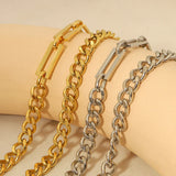 Geometric Splice Stainless Steel Necklace Punk Choker