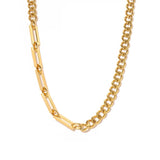 Geometric Splice Stainless Steel Necklace Punk Choker