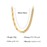 Geometric Splice Stainless Steel Necklace Punk Choker