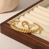 WILD & Punk Stainless Steel Metal Cuff Bracelet for Women