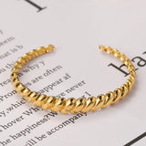 WILD & Punk Stainless Steel Metal Cuff Bracelet for Women