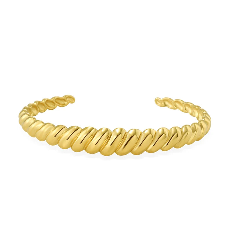 WILD & Punk Stainless Steel Metal Cuff Bracelet for Women
