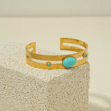 WILD Stainless Steel Turquoise Bracelet Bangle