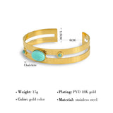 WILD Stainless Steel Turquoise Bracelet Bangle