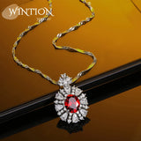 High Carbon Diamond Necklace S925 Silver Wedding Jewelry Gift
