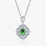 High Green Diamond Necklace S925 Sterling Silver Necklaces High Wedding Jewelry