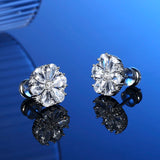 Zircon Stud Earrings S925 Snowflake Earrings Classic Women's Accessories