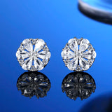 Zircon Stud Earrings S925 Snowflake Earrings Classic Women's Accessories