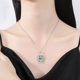 Women's Silver 925 Zircon Necklace Hypoallergenic Bridal Jewelry