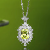 Women's Silver 925 Zircon Necklace Hypoallergenic Bridal Jewelry