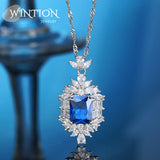 Women's Silver 925 Zircon Necklace Hypoallergenic Bridal Jewelry