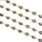6mm Stainless Steel Evil Eye Chain Necklace Bracelet