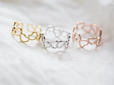 Romantic Heart Ring Adjustable for Women and Girl