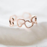 Romantic Heart Ring Adjustable for Women and Girl
