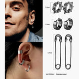 316L Surgical Stainless Steel Huggie Hoop Earrings For Men Women