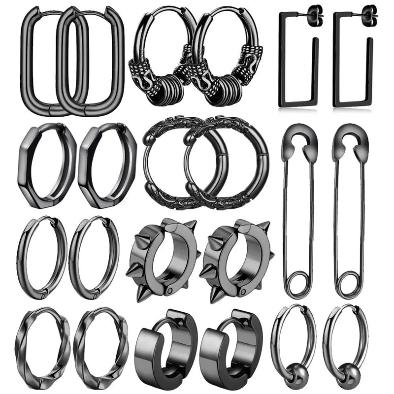 316L Surgical Stainless Steel Huggie Hoop Earrings For Men Women