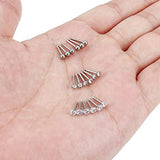 18PCS 20G Stainless Steel Nose Rings Straight Piercings Hypoallergenic