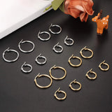 4 Pairs Stainless Steel Hoop Earrings Set for Women Non-Allergic