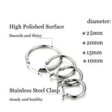 4 Pairs Stainless Steel Hoop Earrings Set for Women Non-Allergic