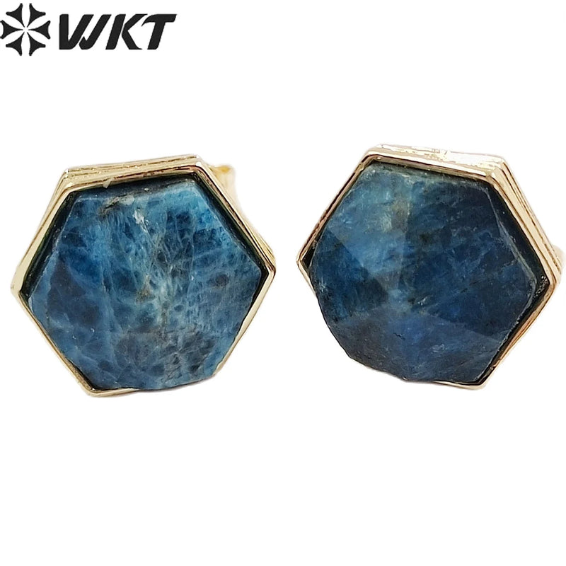 WKT-E700 Noble Women Earrings Gold-Plated Natural Gemstone Jewelry
