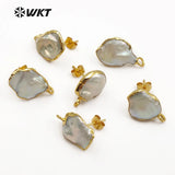 Natural Freshwater Pearl Stud Earrings Classic Style for Women