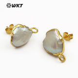 Natural Freshwater Pearl Stud Earrings Classic Style for Women