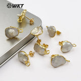 Natural Freshwater Pearl Stud Earrings Classic Style for Women