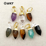 Lovely Crystal Pillar Women Pendant Necklace Silver Plated Jewelry