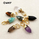 Crystal Pillar Women Necklace Pendant Silver Plated Jewelry