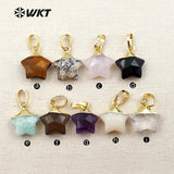 Natural Stone Star Necklace Charm Pendant