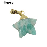 Natural Stone Star Necklace Charm Pendant