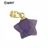 Natural Stone Star Necklace Charm Pendant