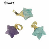 Natural Stone Star Necklace Charm Pendant