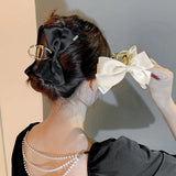 Big Bow-knot Hair Clips Metal Hair Claws Barrettes for Women