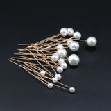 U-Shaped Flower Pearl Rhinestone Hair Clips Wedding Hair Ornaments